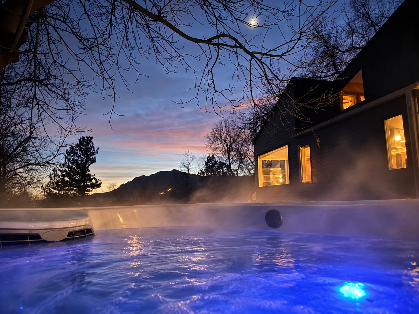 Private hot tub at The Directors Loft